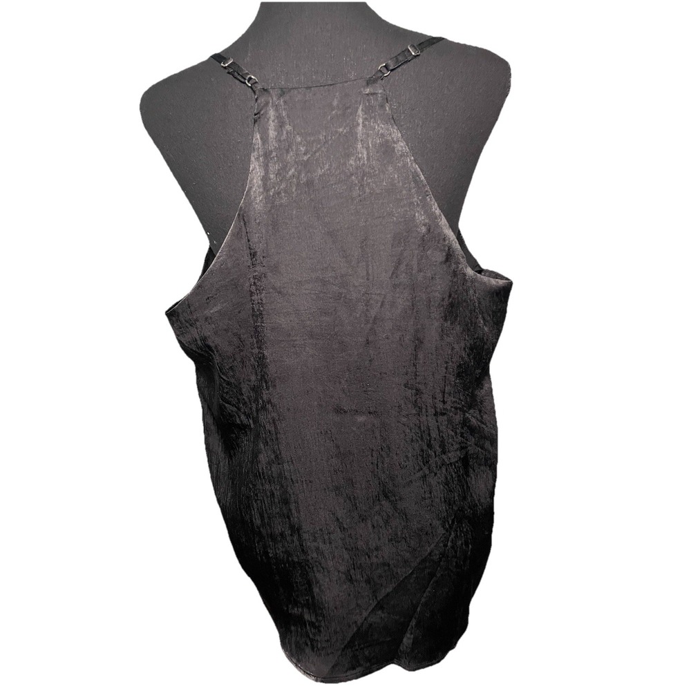 Andree by Unit Black Sequin Tank Top Women's Size Large Racerback Lined - Picture 2 of 8